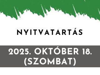 Nyitvatartás változás! - 2025. október Nyitvatartás változás! - 2025. október