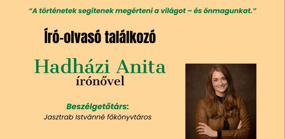 �r�-olvas� tal�lkoz� Hadh�zi Anita �r�n�vel