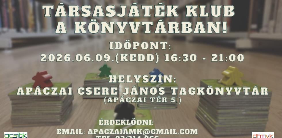 T�rsasj�t�k klub a k�nyvt�rban - 2026. j�nius