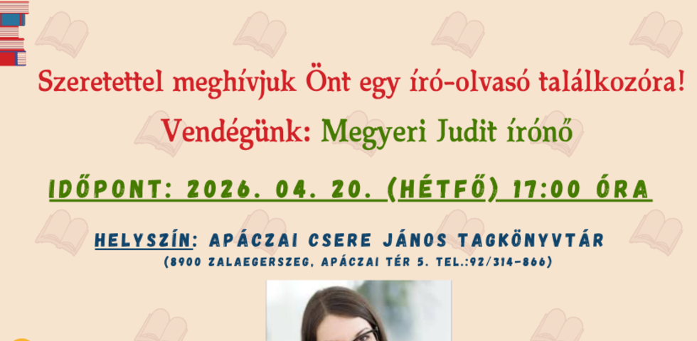 Vend�g�nk: Megyeri Judit �r�n�!