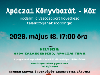 Ap�czai K�nyvbar�t K�r - 2026. m�jus
