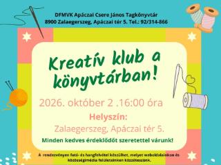 Kreat�v klub - 2026. okt�ber