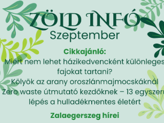 Zöld Könyvtári hírek - 2025. szeptember Zöld Könyvtári hírek - 2025. szeptember