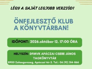 �nfejleszt� klub a k�nyvt�rban - 2026. okt�ber