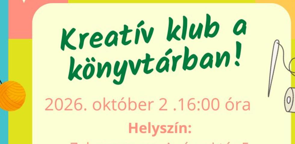 Kreat�v klub - 2026. okt�ber