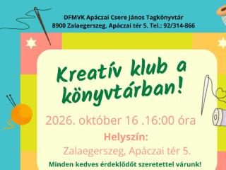 Kreat�v klub - 2026. okt�ber