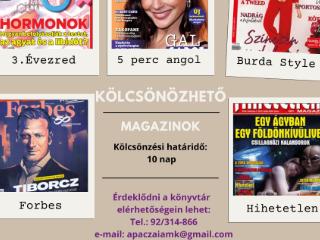 K�lcs�n�zhet� magazinok - 2026