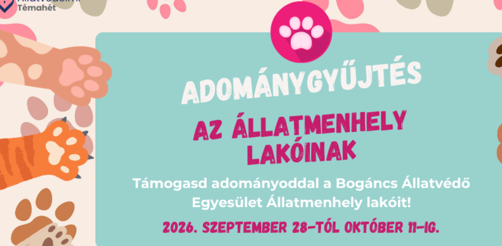 Adom�nygy�jt�s az �llatmenhely lak�inak - 2026.