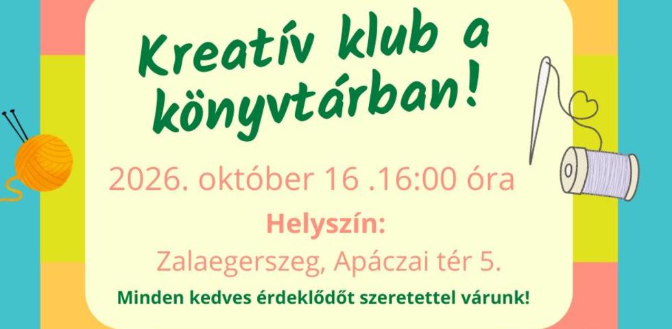 Kreat�v klub - 2026. okt�ber
