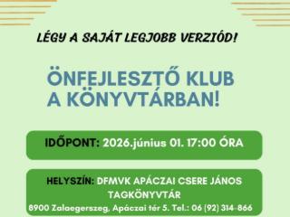 �nfejleszt� klub a k�nyvt�rban! - j�nius
