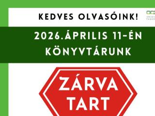 Nyitvatart�s v�ltoz�s 2026.04.11.