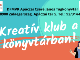 Kreat�v klub a k�nyvt�rban! - 2026. m�jus