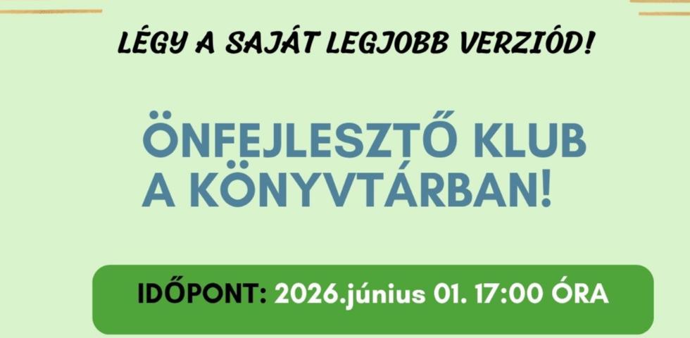 �nfejleszt� klub a k�nyvt�rban! - j�nius