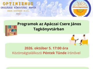 Orsz�gos K�nyvt�ri Napok programjai 2026.